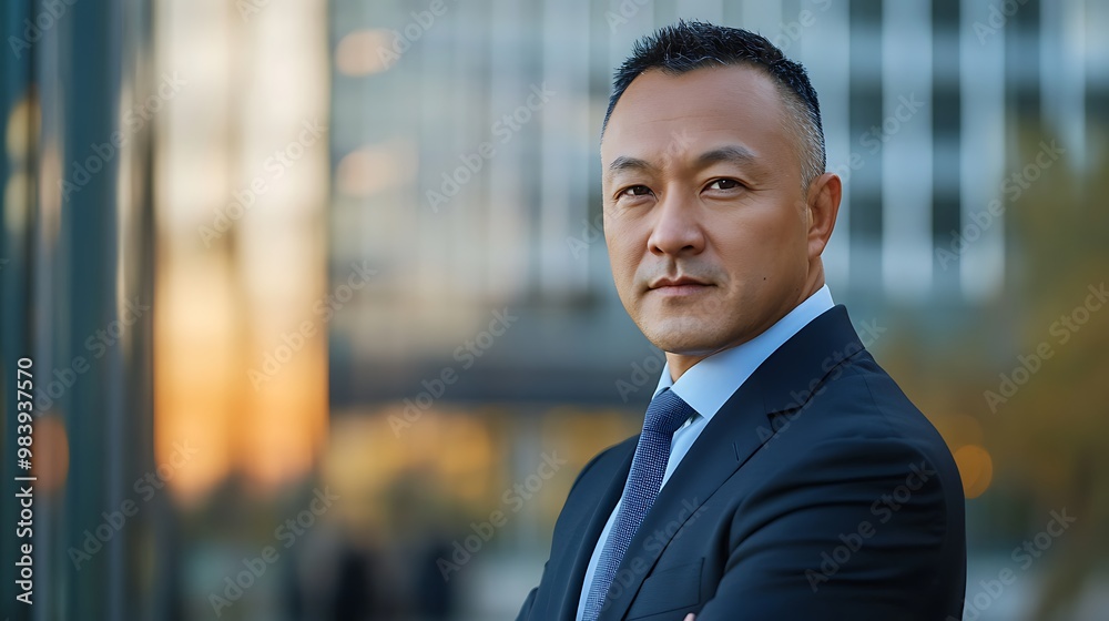 Asian business man in the city, business people concept Asian business man in the city, business people concept