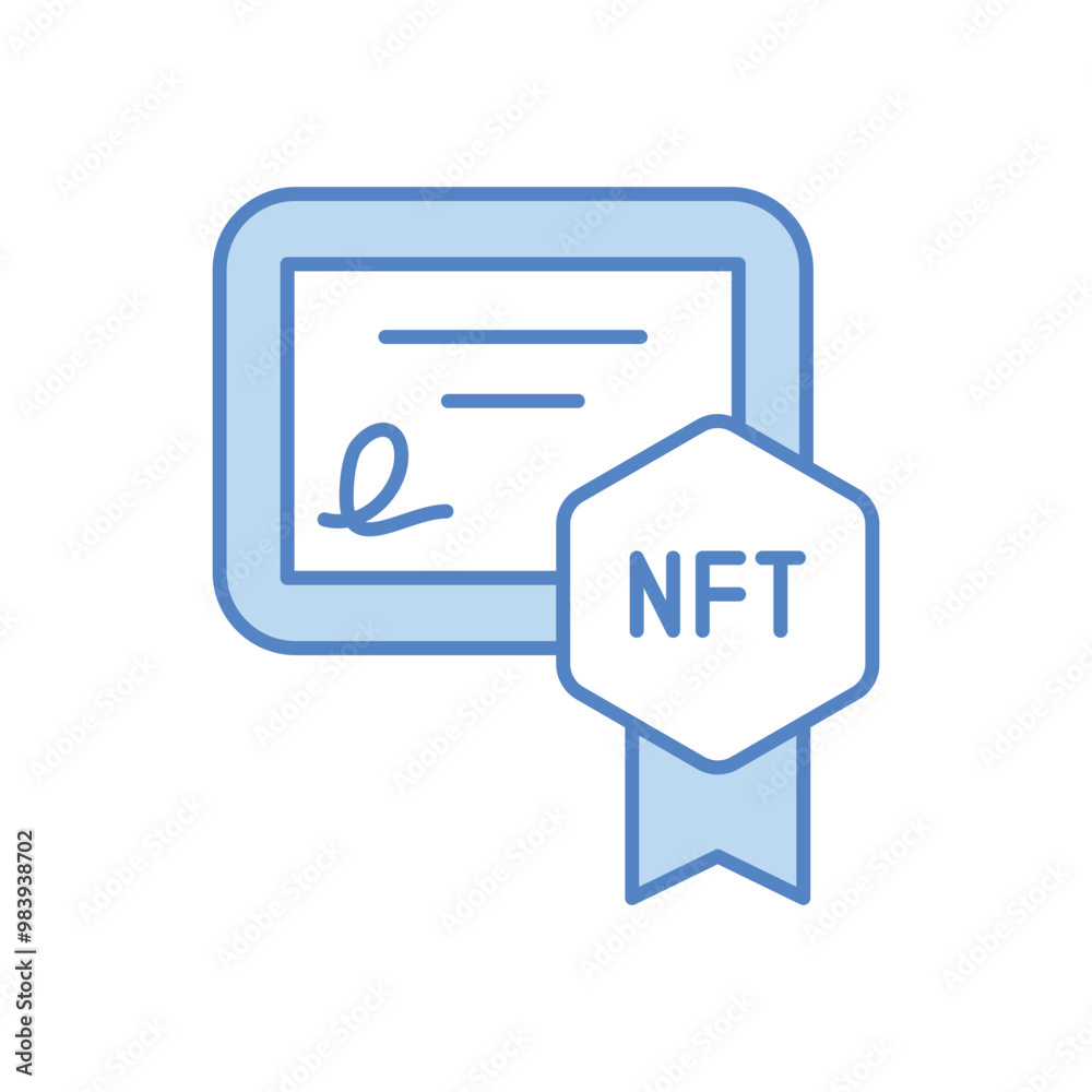 Nft License vector icon