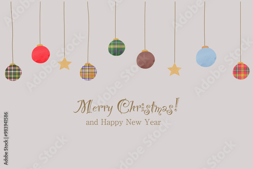 並んだカラフルな球体のクリスマスオーナメントセット