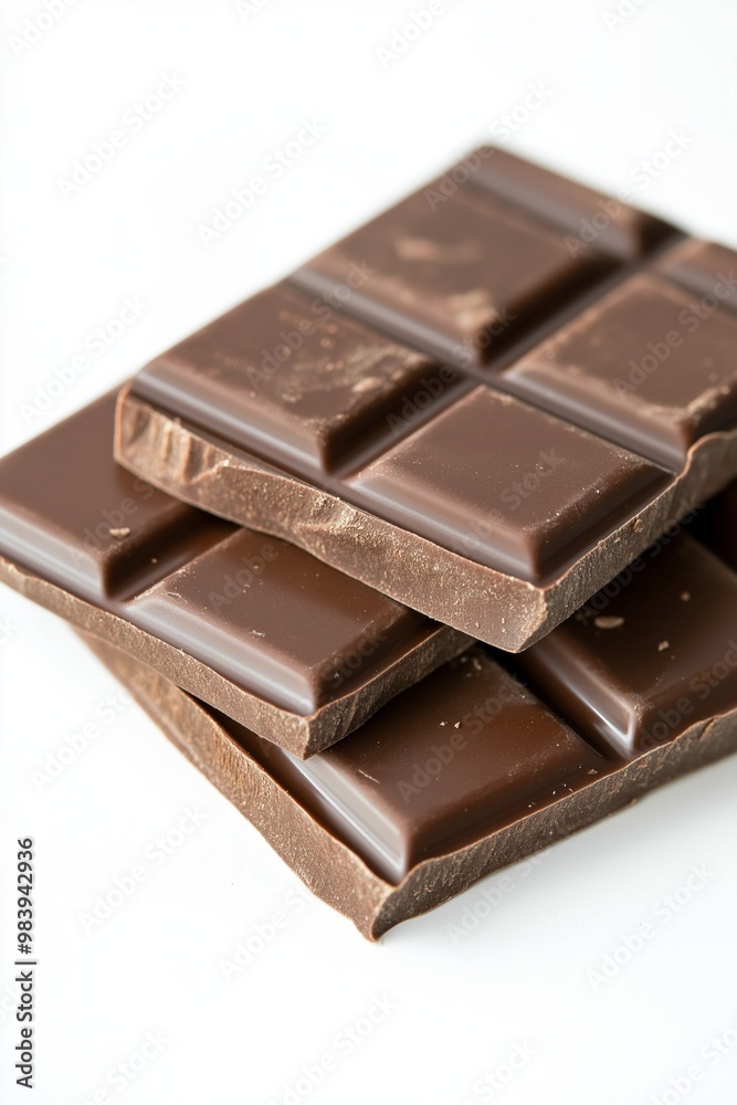 Chocolate bar on a white background Chocolate bar on a white background