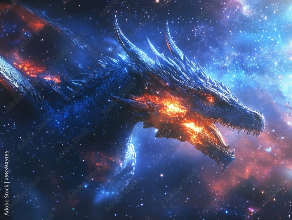 Blue Dragon in Galaxy