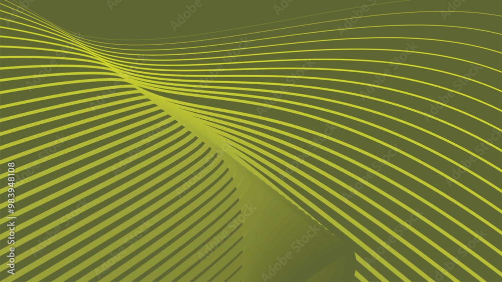 Naklejka premium Green army abstract background with stripes curve line for backdrop or presentation
