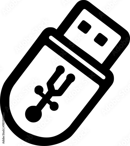 USB flash drive vector icon. filled flat sign for mobile concept and sign, symbol, vector, art