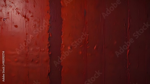 Red painted wall backgroundGenerative AI

 photo