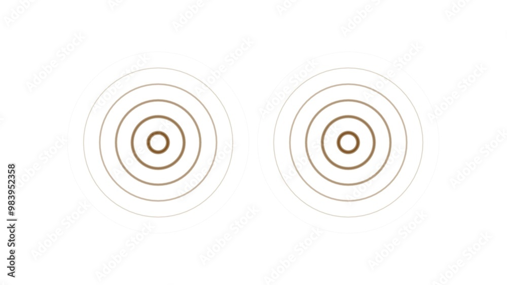  Radio waves signal deep lime green color 4k illustration. radio waves spreading on white background 4k illustration.