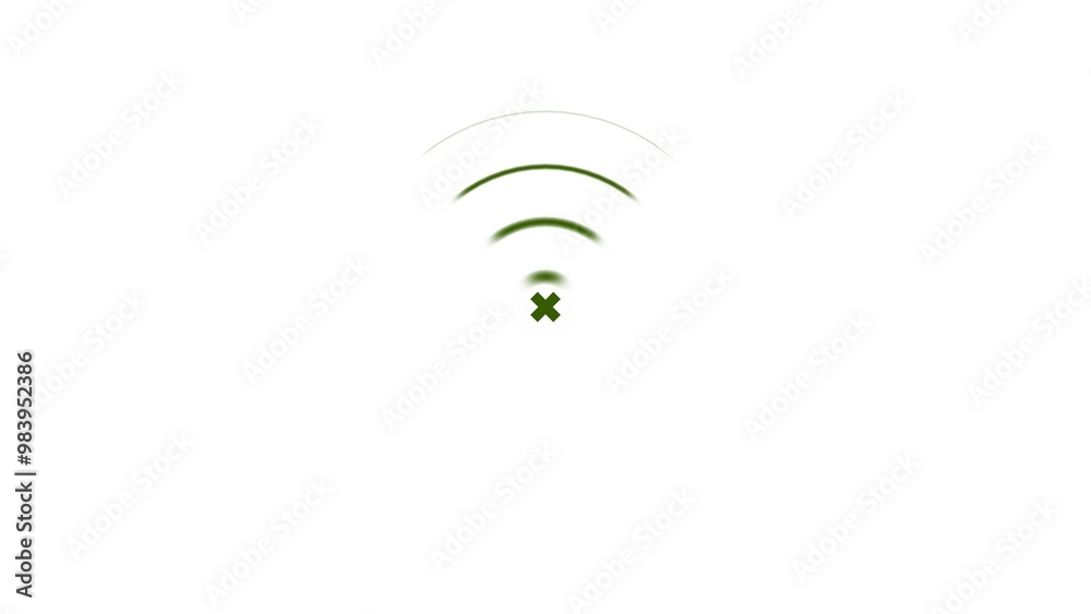 Radio waves signal deep lime green color 4k illustration. radio waves spreading on white background 4k illustration. Radio waves signal deep lime green color 4k illustration. radio waves spreading on white background 4k illustration.