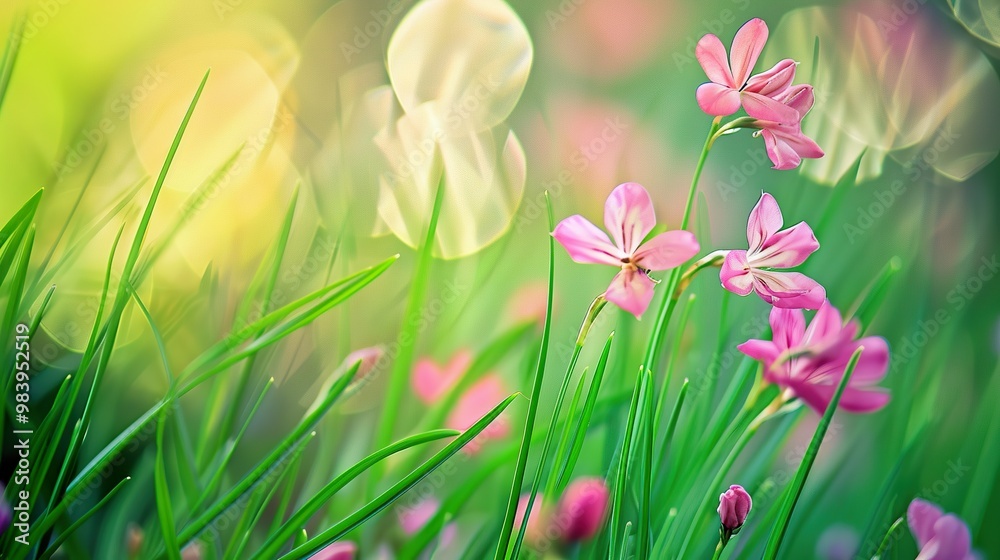flower_background_Pink_flowers_Garden_Green_gras flower_background_Pink_flowers_Garden_Green_gras