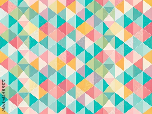 an abstract geometric pattern in pastel colors generative ai