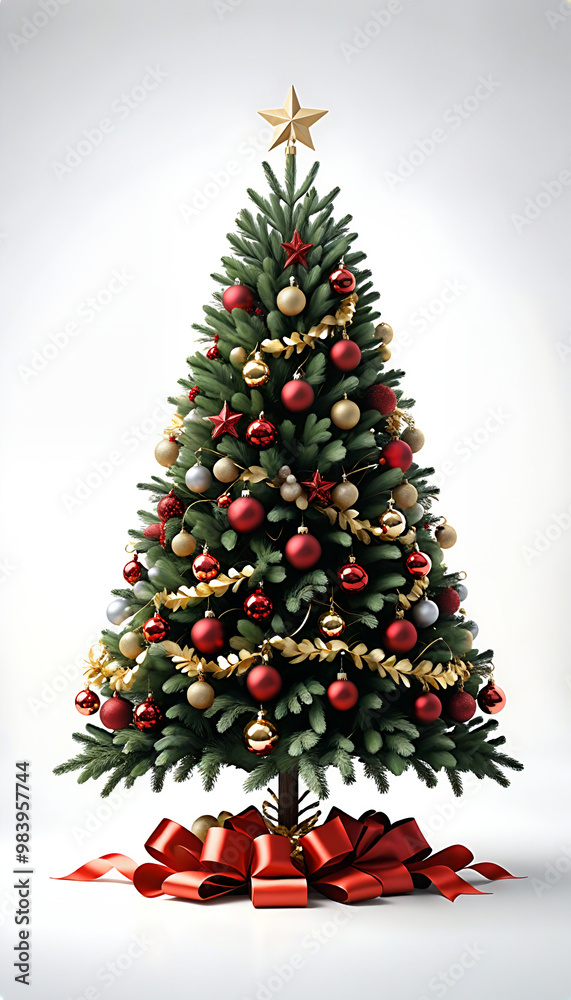 A decorated Christmas tree. Christmas image. 飾りのついたクリスマスツリー。クリスマスのイメージ。 A decorated Christmas tree. Christmas image. 飾りのついたクリスマスツリー。クリスマスのイメージ。