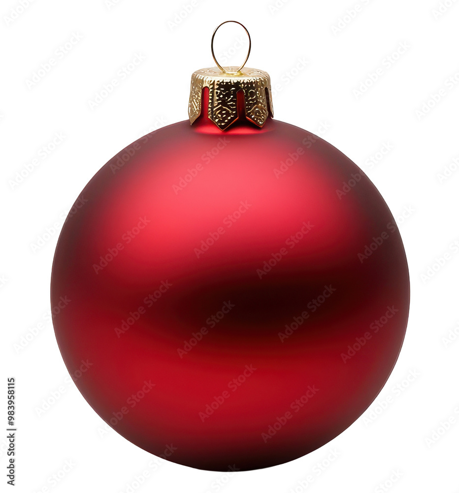 Simple red Christmas bauble, isolated on transparent background. Simple red Christmas bauble, isolated on transparent background.