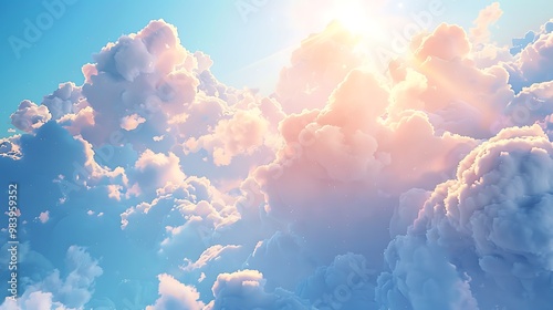 Wallpaper Mural Beautiful Blue Skies with Nature, Moon ,Cloud ,Beach scenery, Tree, night -Anime concept Background Torontodigital.ca