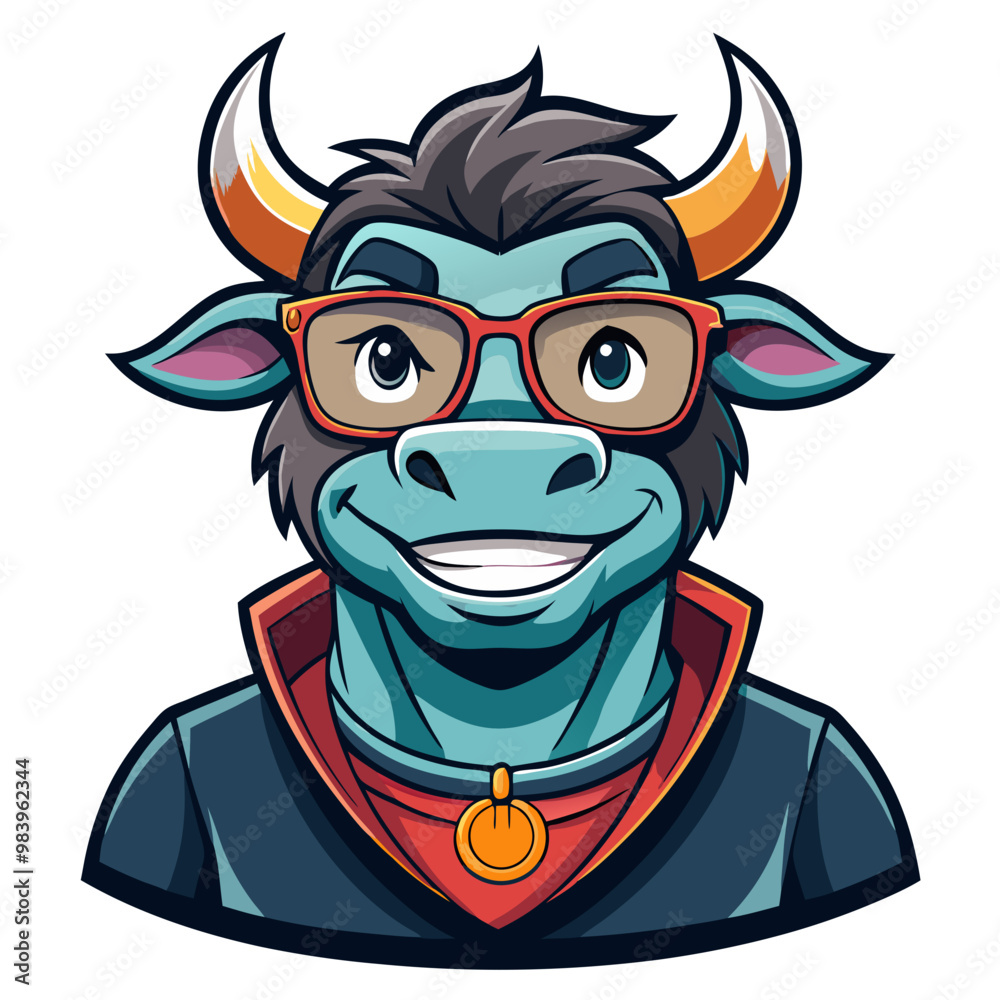Cartoon Bull Character Head Portrait in Avatar Style
Cartoon Bull Character Head Portrait in Avatar Style