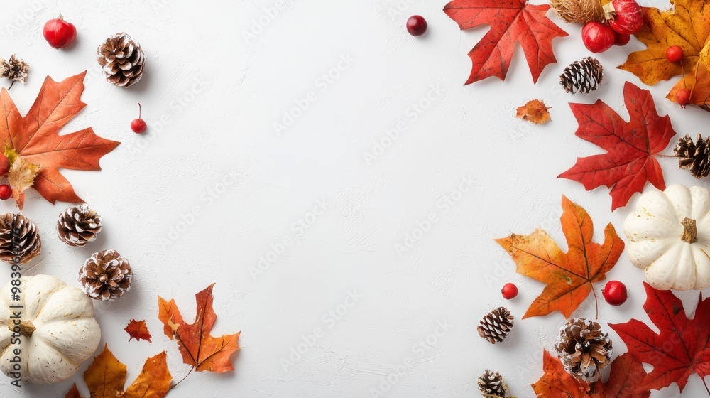 Cozy Thanksgiving Gathering with Fall Decor and Copy Space for Text, Generative Ai Cozy Thanksgiving Gathering with Fall Decor and Copy Space for Text, Generative Ai