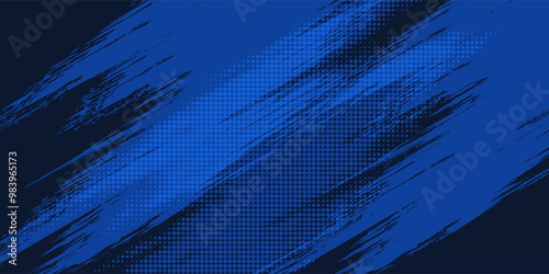 blue color pattern gradient grunge texture background. Dots pop art comics sport style vector illustration Abstract background dark blue with modern corporate concept