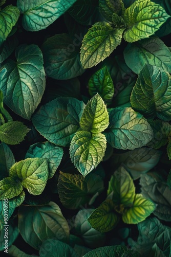 Wallpaper Mural Green and yellow leaves with soft focus. Torontodigital.ca