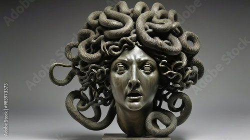 Statue of the face of Medusa