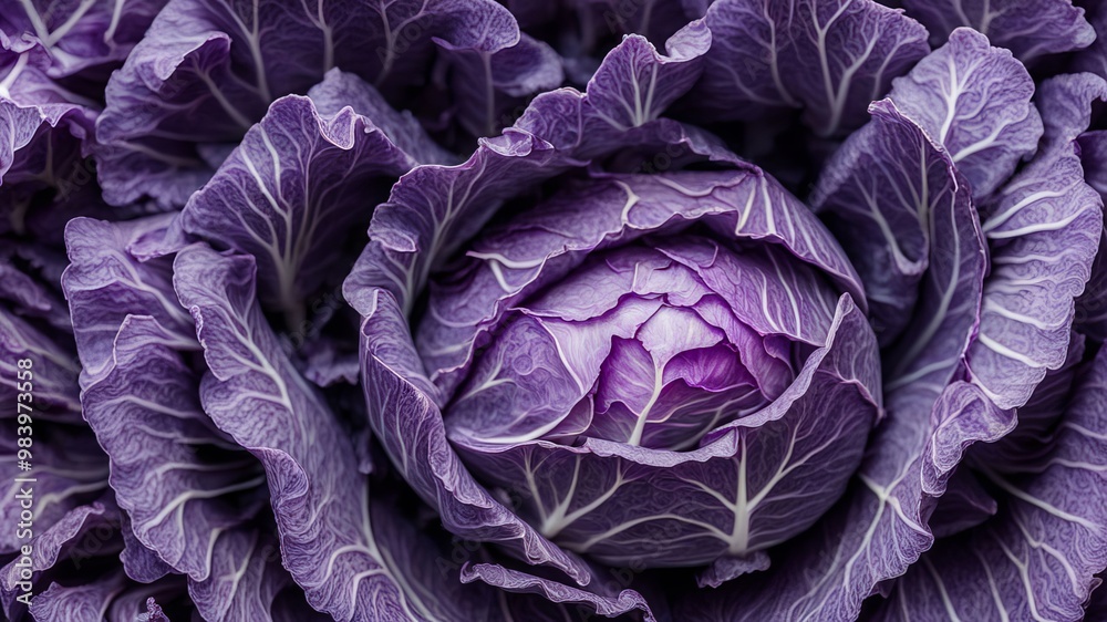 Obraz premium Purple cabbage texture