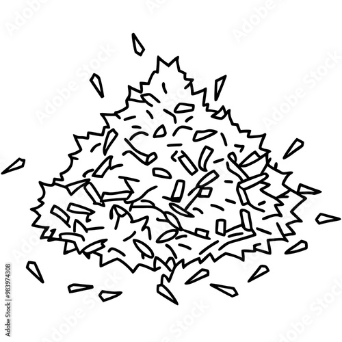 pencil shavings outline coloring book page line art drawing