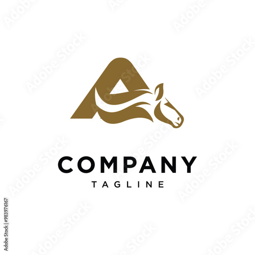 Letter A Elegant Equestrian logo icon vector