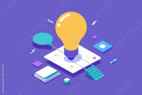 A creative light bulb icon representing innovative ideas and solutions in business and technology