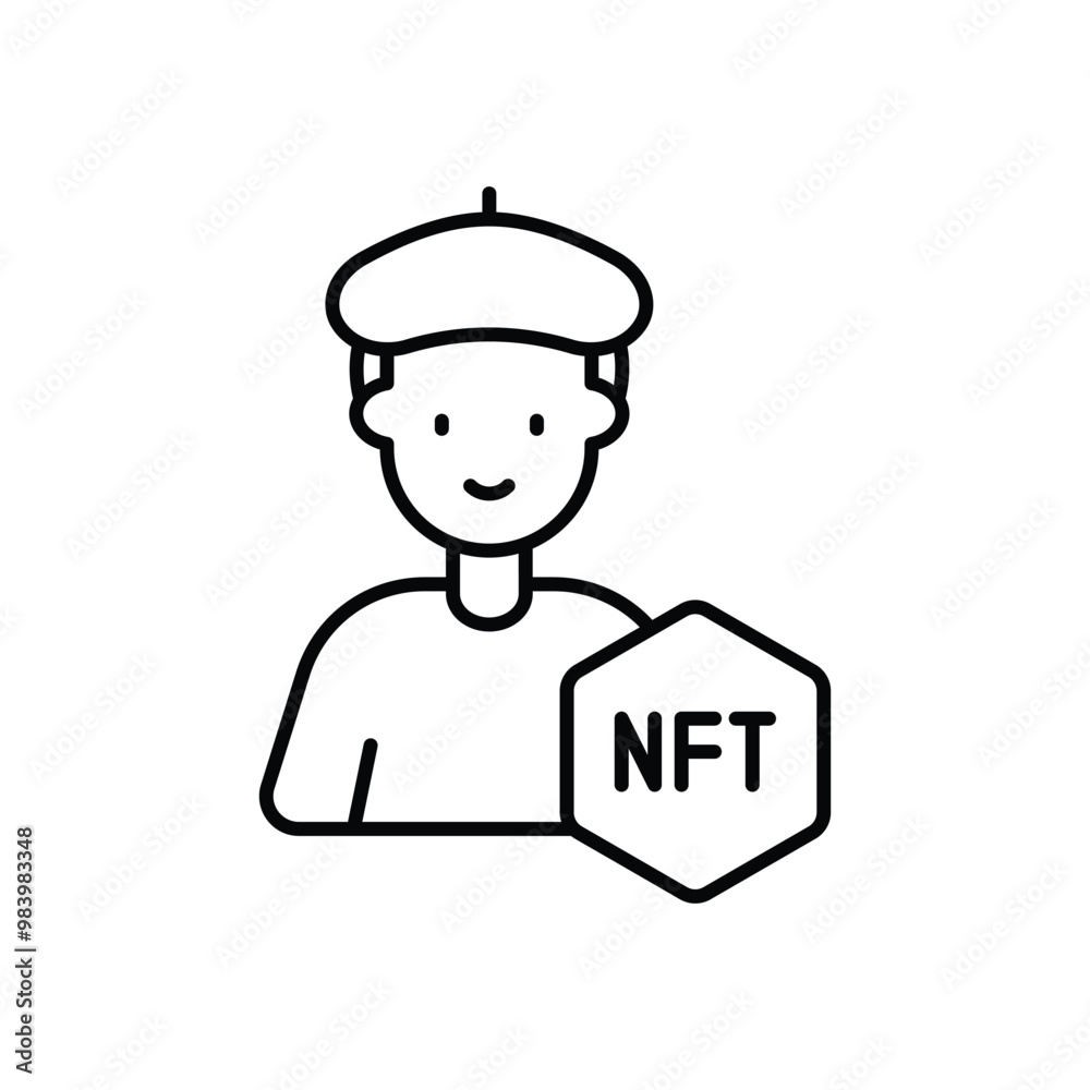 Nft Artist vector icon Nft Artist vector icon