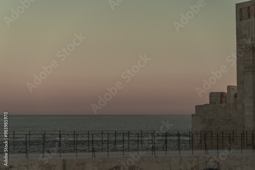 beach view in the blue hour, Sicily beach