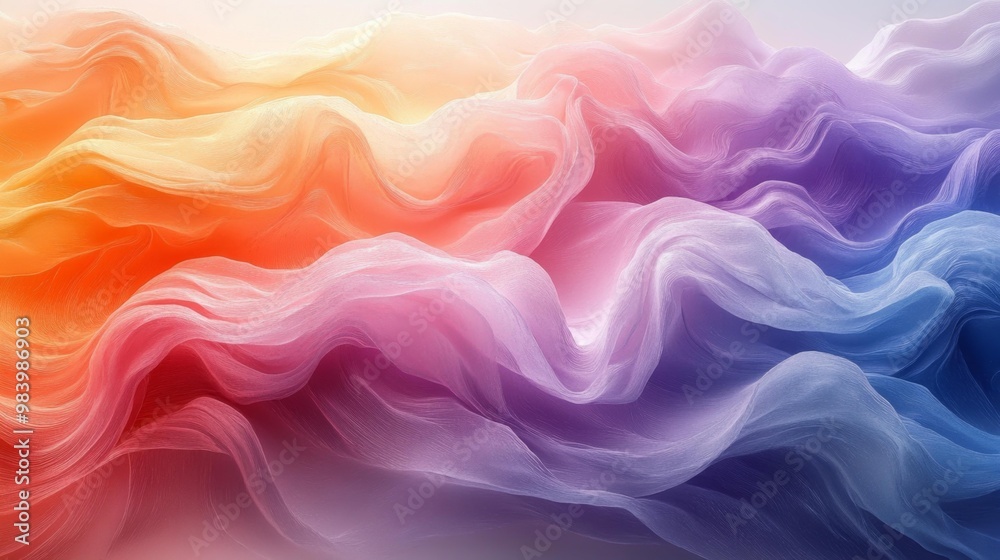 Colorful Flowing Abstract Textures in Soft Hues Generative AI Colorful Flowing Abstract Textures in Soft Hues Generative AI