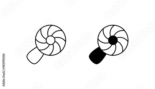 Lollipop icon design with white background stock illustration