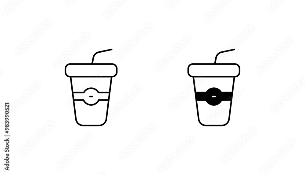 Coffee Glass icon design with white background stock illustration Coffee Glass icon design with white background stock illustration