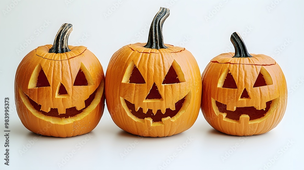 Smiling Halloween Pumpkins for Seasonal Decor Smiling Halloween Pumpkins for Seasonal Decor