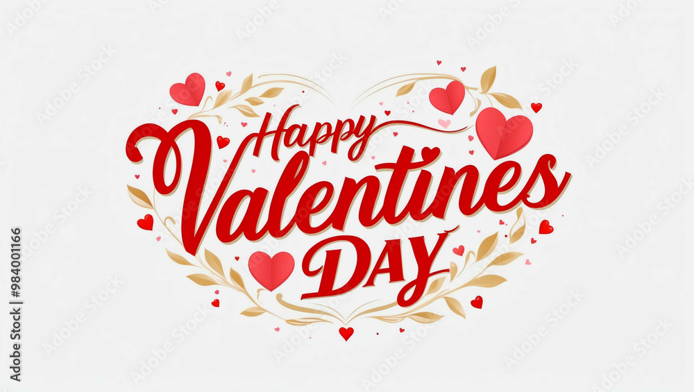 valentines day typography lettering decorative design on plain white background valentines day typography lettering decorative design on plain white background