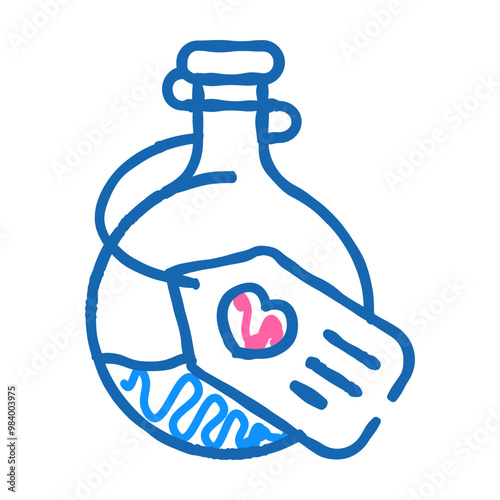 potion magical liquid doodle icon sketch vector. potion magical liquid sign. isolated symbol illustration