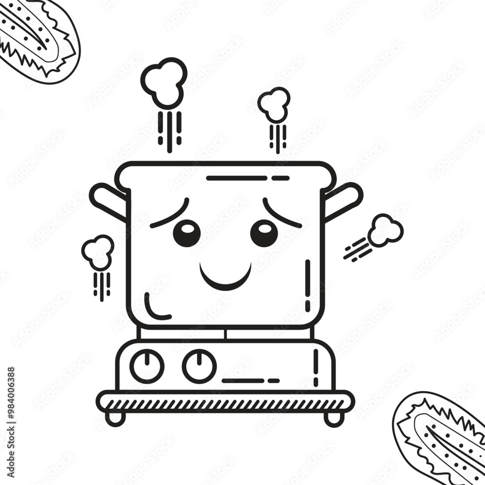 Hot pot hand drawning  illustration design