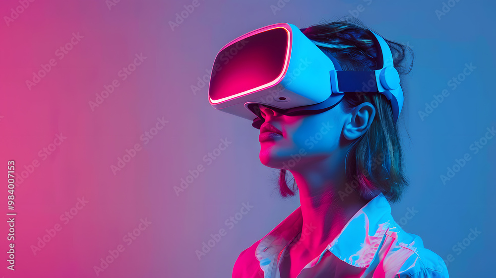 A woman wearing virtual glasses will wipe while controlling a program. AI Generated A woman wearing virtual glasses will wipe while controlling a program. AI Generated