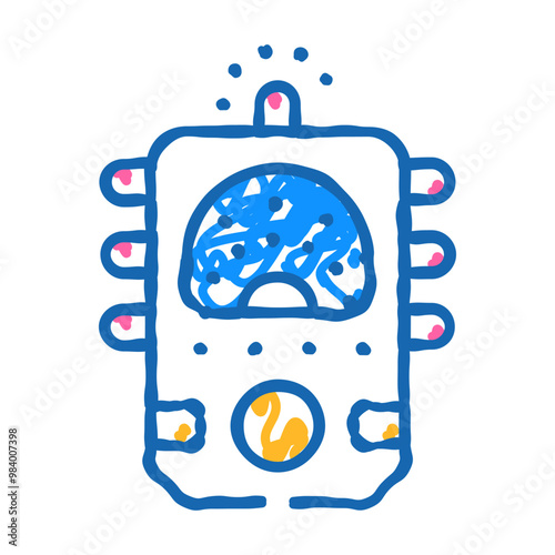 ectoplasm paranormal detector doodle icon sketch vector. ectoplasm paranormal detector sign. isolated symbol illustration