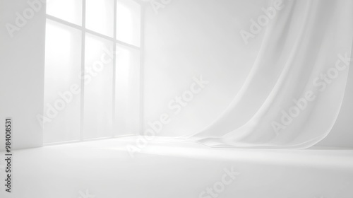 Bright, smooth white backdrop with clean lighting,