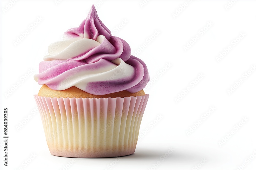 Cupcake with cream on isolate background Cupcake with cream on isolate background