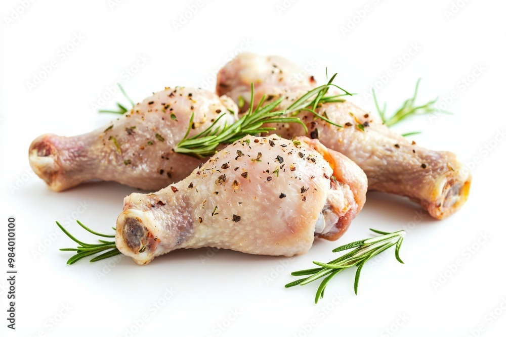 Chicken drumsticks raw and fresh, isolated on white, Chicken drumsticks raw and fresh, isolated on white,