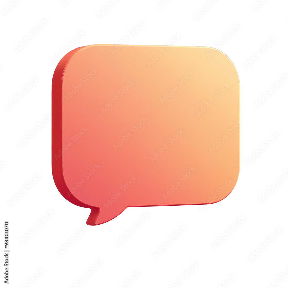 Colorful speech bubble with gradient on transparent background Colorful speech bubble with gradient on transparent background
