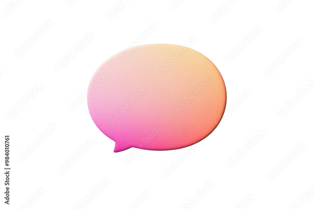 Colorful speech bubble, white isolated background Colorful speech bubble, white isolated background