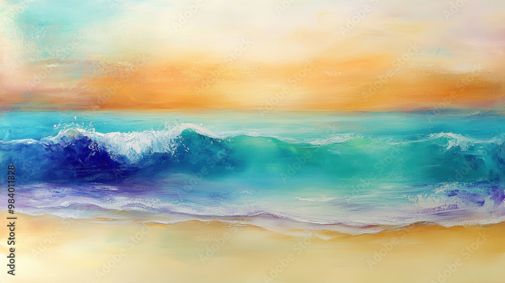 Blended gradient of ocean waves in soft strokes Blended gradient of ocean waves in soft strokes