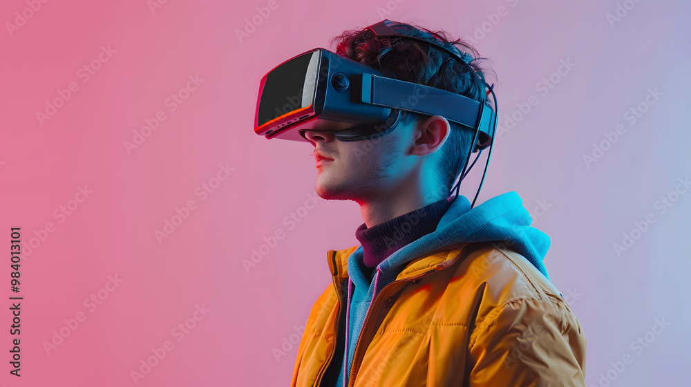 A man wearing virtual glasses will wipe while controlling a program or device. AI Generated A man wearing virtual glasses will wipe while controlling a program or device. AI Generated
