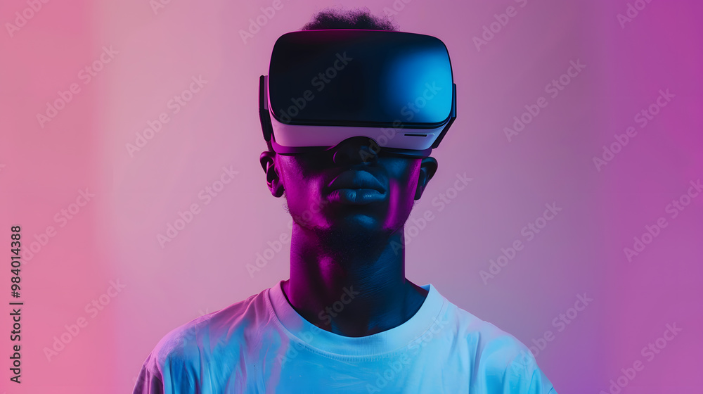 A man wearing virtual glasses will wipe while controlling a program or device. AI Generated A man wearing virtual glasses will wipe while controlling a program or device. AI Generated
