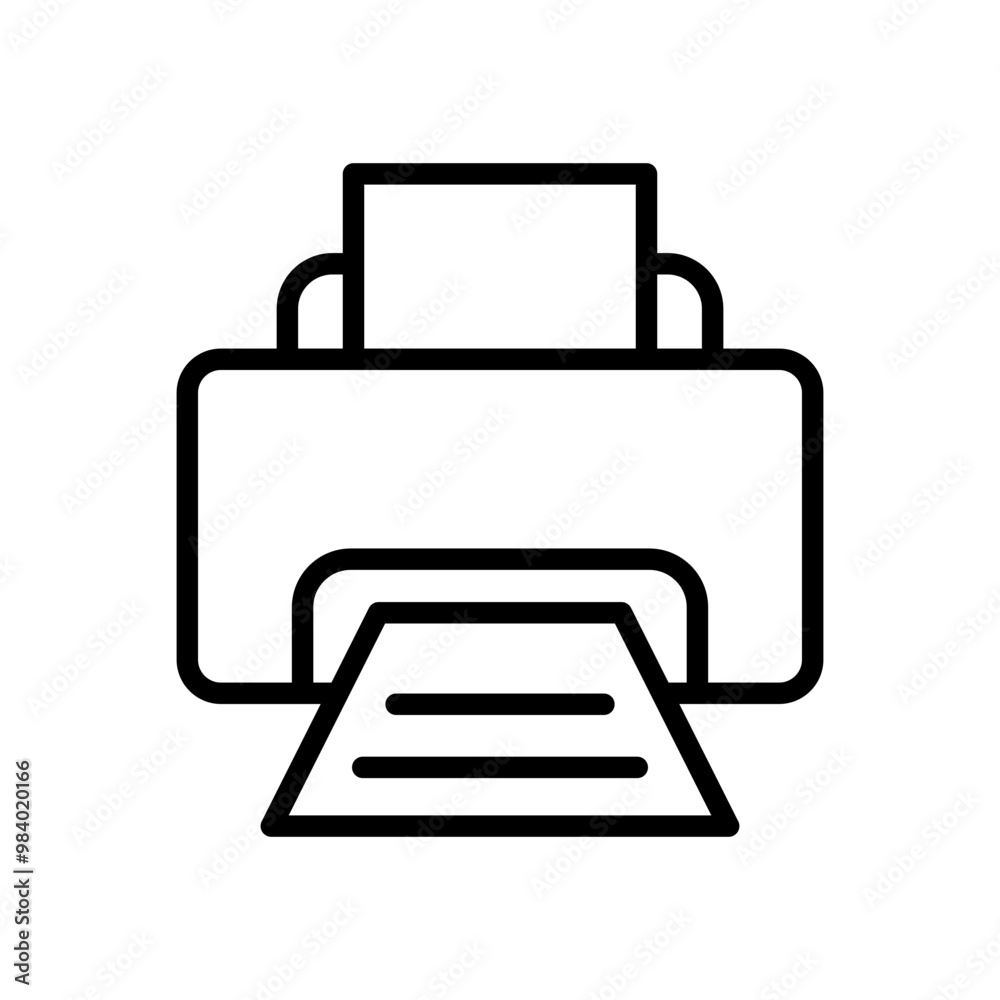Printer line icon. Printer icon. Printer icon isolated on white background. Transparent background, minimalist symbol. Vector images Printer line icon. Printer icon. Printer icon isolated on white background. Transparent background, minimalist symbol. Vector images