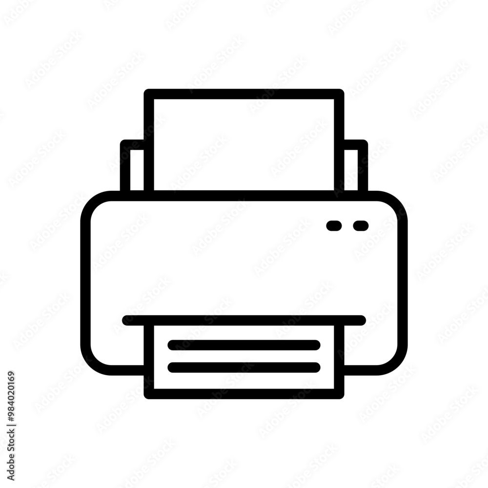 Printer line icon. Printer icon. Printer icon isolated on white background. Transparent background, minimalist symbol. Vector images Printer line icon. Printer icon. Printer icon isolated on white background. Transparent background, minimalist symbol. Vector images