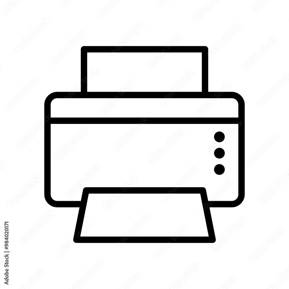 Printer line icon. Printer icon. Printer icon isolated on white background. Transparent background, minimalist symbol. Vector images Printer line icon. Printer icon. Printer icon isolated on white background. Transparent background, minimalist symbol. Vector images