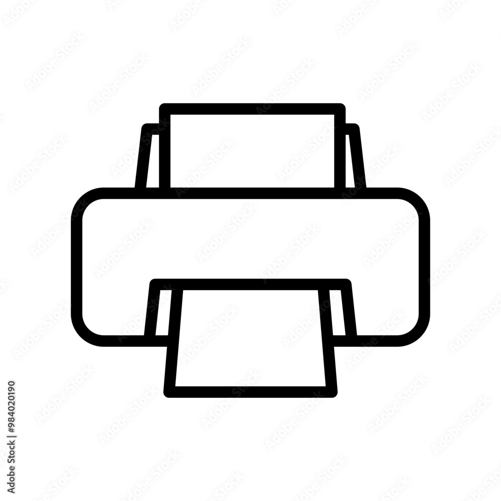 Printer line icon. Printer icon. Printer icon isolated on white background. Transparent background, minimalist symbol. Vector images Printer line icon. Printer icon. Printer icon isolated on white background. Transparent background, minimalist symbol. Vector images