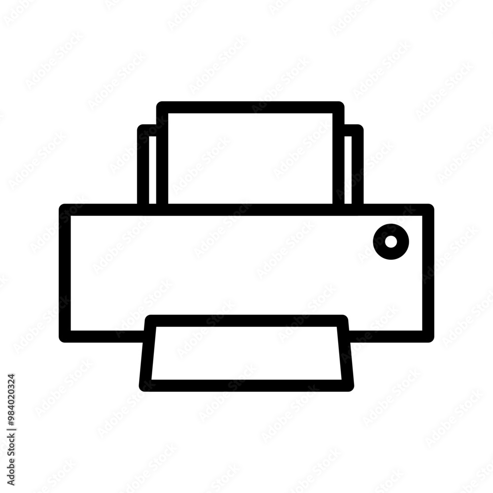 Printer line icon. Printer icon. Printer icon isolated on white background. Transparent background, minimalist symbol. Vector images Printer line icon. Printer icon. Printer icon isolated on white background. Transparent background, minimalist symbol. Vector images