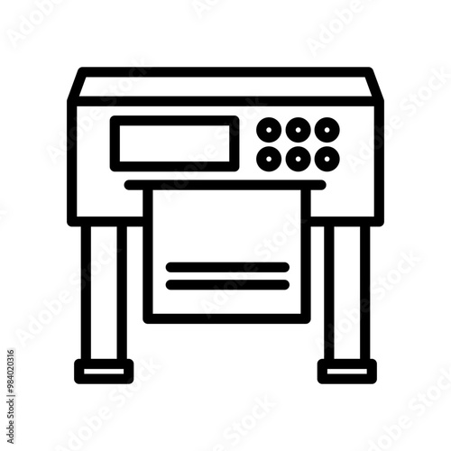Printer line icon. Printer icon. Printer icon isolated on white background. Transparent background, minimalist symbol. Vector images