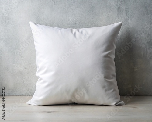 White pillow mockup cushion home fabric cotton bedroom design